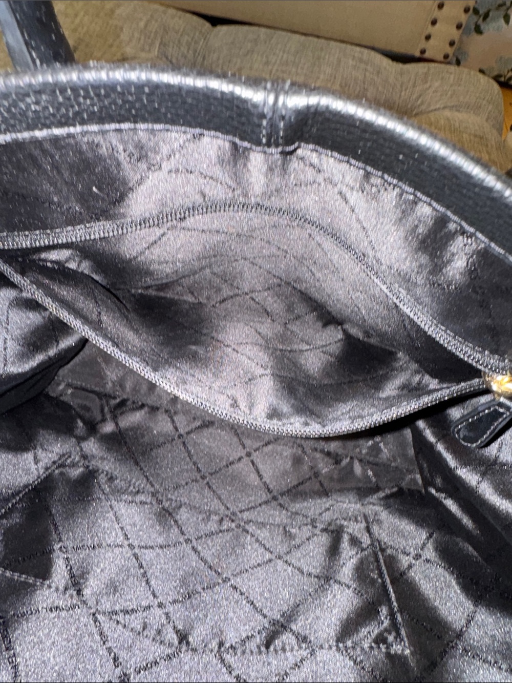 Michael Kors Bag Black Pebbled Leather Logo Structured Tote Satchel Crossbody - Picture 12 of 17